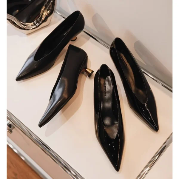 Designer Pointed Toe Women Pumps Shoes Fashion Shallow Slip, Spring Autumn Dancing Party Low Heel Shoes - Image 4
