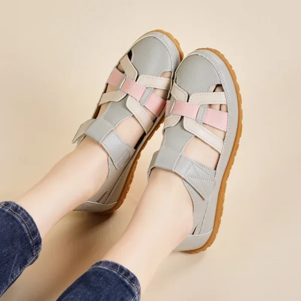 New Summer Loafers Women Sandals Ladies Sandals, Comfortable Flats Walking Sandals, Covered Toe Beach Shoes Woman Footwear Shoes - Image 6