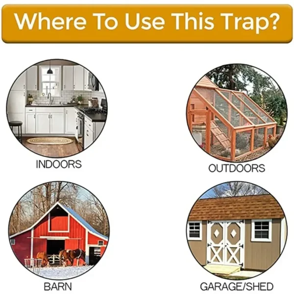 Smart Flip and Slide Mouse Trap – Automatic Reset Bucket Lid Lid Catcher – Humane and Effective Indoor/Outdoor Rodent Control Device for Mice and Rats (Fits Standard 5-Gallon Bucket) - Image 6