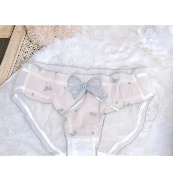 Butterfly Lingerie Set Wireless Bralette Sweet Pure Style Push Up Gathering Support for Small Chest No Underwire - Image 6