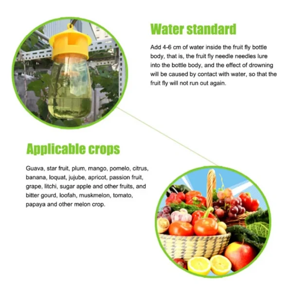 1PCS Wasp Trap Fruit Fly Flies Insect Bug Hanging Honey-Trap Catcher Killer - Image 2