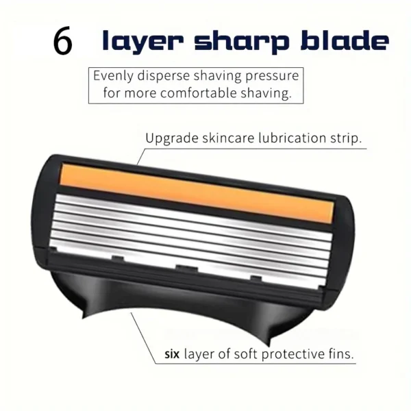 Manual Trimmer Stainless Steel Trimming Anti-slip Handle 6 Layers Shaver Portable Reusable Shaving Barber Shop - Image 7