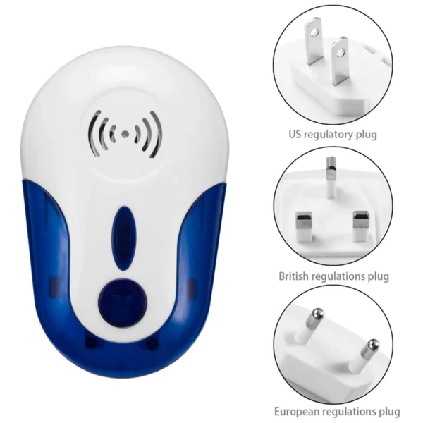 Ultrasonic Indoor Pest Repeller | Silent Electronic Mosquito, Fly & Mice Deterrent for Home, Kitchen & Warehouse - Image 2