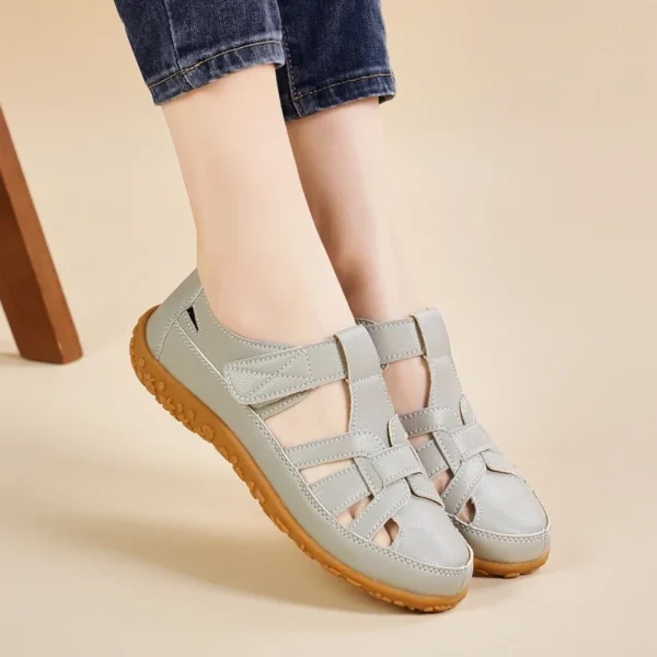 New Summer Loafers Women Sandals Ladies Sandals, Comfortable Flats Walking Sandals, Covered Toe Beach Shoes Woman Footwear Shoes - Image 5