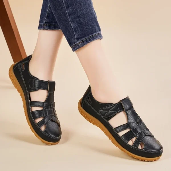New Summer Loafers Women Sandals Ladies Sandals, Comfortable Flats Walking Sandals, Covered Toe Beach Shoes Woman Footwear Shoes - Image 3