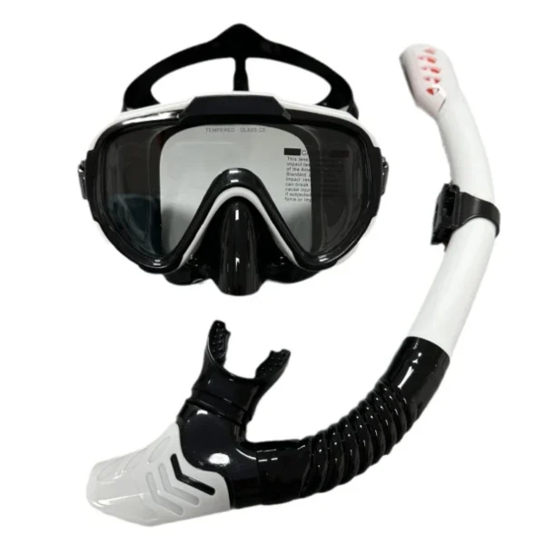 Professional swimming waterproof soft silicone glasses swimming glasses - Full dry breathing tube diving mask - Image 6