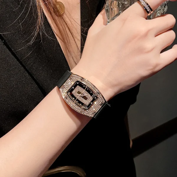 Women Fashion Crystal Tonneau Watches For Woman Silicone Jelly Quartz Watch Students Gifts Reloj Mujer Ladies Wrist Watches - Image 2