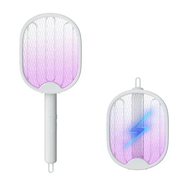 Foldable Electric Mosquito Swatter | 3000V Bug Zapper with UV Light Trap | USB Rechargeable Fly Killer - Image 2