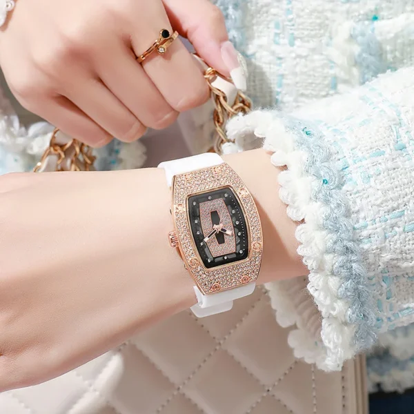 Women Fashion Crystal Tonneau Watches For Woman Silicone Jelly Quartz Watch Students Gifts Reloj Mujer Ladies Wrist Watches - Image 4