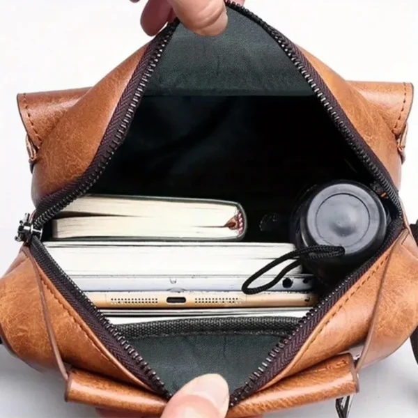 Multi-purpose men's shoulder bag for work, PU crossbody briefcase with handle, professional casual daypack - Image 3