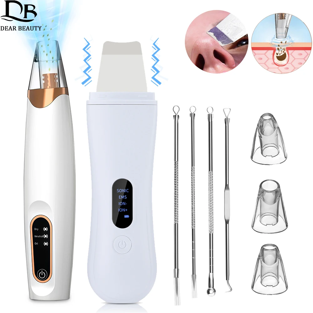 kf-Sb904fa79a15549d79e55d73d4f96fee62 Complete Facial Pore Vacuum & Ultrasonic Spatula Set - Image 1