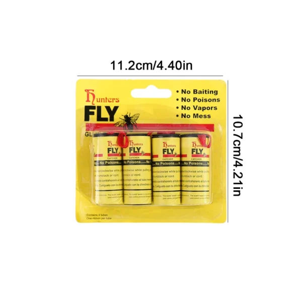 Yellow Sticky Fly Ribbon Rolls (4-40 Pack) – Double-Sided Insect Glue Catcher Tape – Hanging Bug and Mosquito Trap Paper for Indoor House, Outdoor Garden, Barn, and Stable Pest Control - Image 6