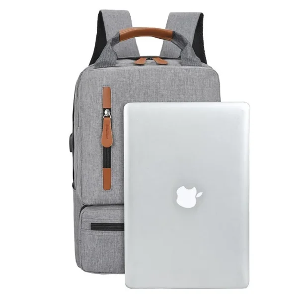 3-Piece Men's Waterproof Laptop Backpack Set with USB Charging Port – Large Capacity Multi-Function Computer Bag, Crossbody Shoulder Purse, and Clutch Wallet – Student Schoolbag and Travel Combo - Image 3