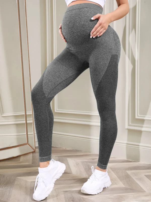 Women's Maternity Leggings Over The Belly Pregnancy Activewear Workout Yoga Pants - Image 3
