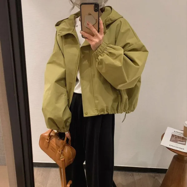 Summer Sun Protection Women's Jacket Long Sleeve Casual Windbreaker Female Hooded Overcoat Loose Basic Coats Outwear - Image 4
