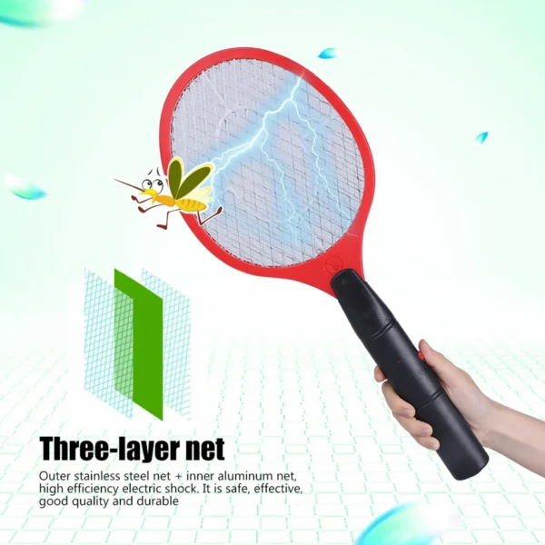 Battery-Operated Bug Zapper Racket – Cordless Electric Fly Swatter and Mosquito Killer – Portable Handheld Pest Control Mesh for Home, Kitchen, Backyard, and Camping - Image 3