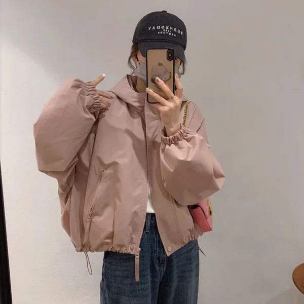 Summer Sun Protection Women's Jacket Long Sleeve Casual Windbreaker Female Hooded Overcoat Loose Basic Coats Outwear