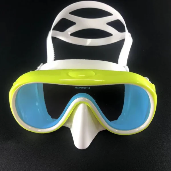 Professional swimming waterproof soft silicone glasses anti-fog plating goggles full dry breathing tube diving mask - Image 3