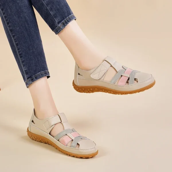 New Summer Loafers Women Sandals Ladies Sandals, Comfortable Flats Walking Sandals, Covered Toe Beach Shoes Woman Footwear Shoes - Image 4