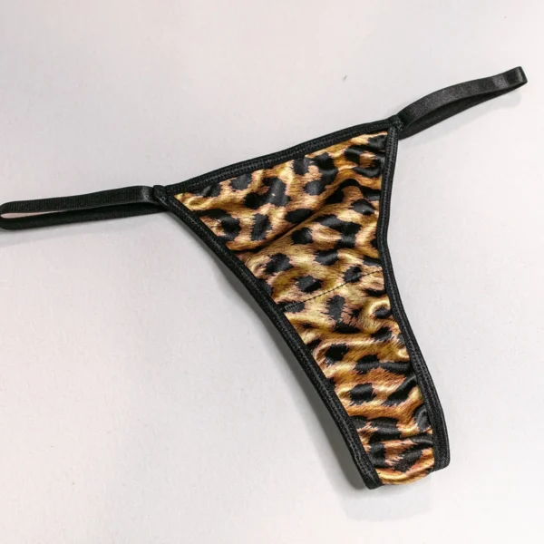 Wild Leopard Printed Lace Patchwork Lingerie Set Women Comfortable, Three Piece Bra and Panty Set Female Exotic Apparel Suit - Image 6