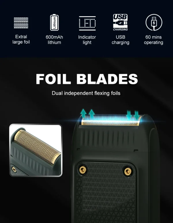 Shaver Professional Razor Electric Shaving Machine VGR V-353, Portable Beard Trimmer Rechargeable Razor Mini Shaver for Men - Image 5