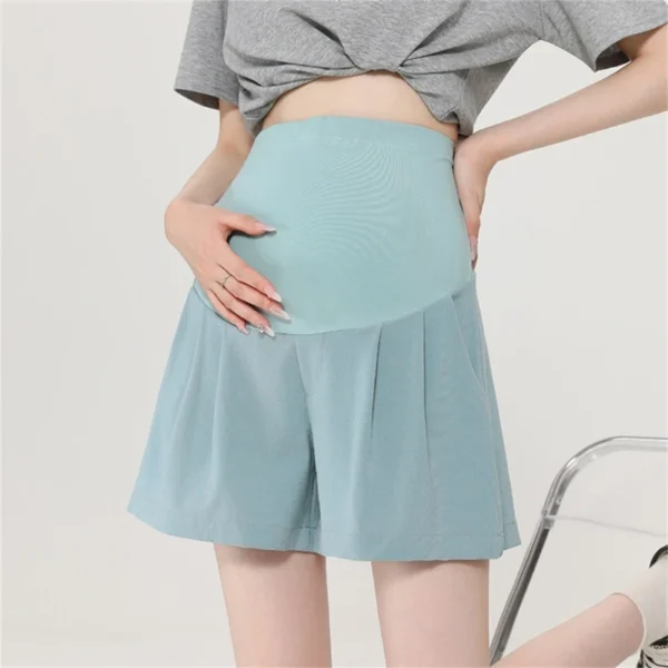 Maternity Summer Shorts Breathable Polyester Loose Fit Pregnancy Trousers Supportive Waistband For Expecting Women 15UB - Image 4