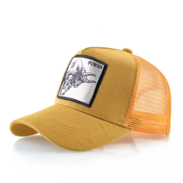 K Baseball Caps Men Snapback Hip Hop Trucker Cap With Embroidery Bull Patch Four Seasons Breathable Mesh Trucker Hat For Women - Image 9