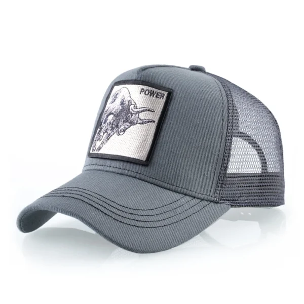 K Baseball Caps Men Snapback Hip Hop Trucker Cap With Embroidery Bull Patch Four Seasons Breathable Mesh Trucker Hat For Women - Image 6