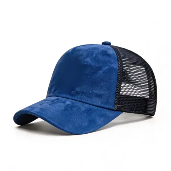 Unisex Suede Baseball Cap | Solid Color Mesh Snapback Hat for Men & Women - Image 6