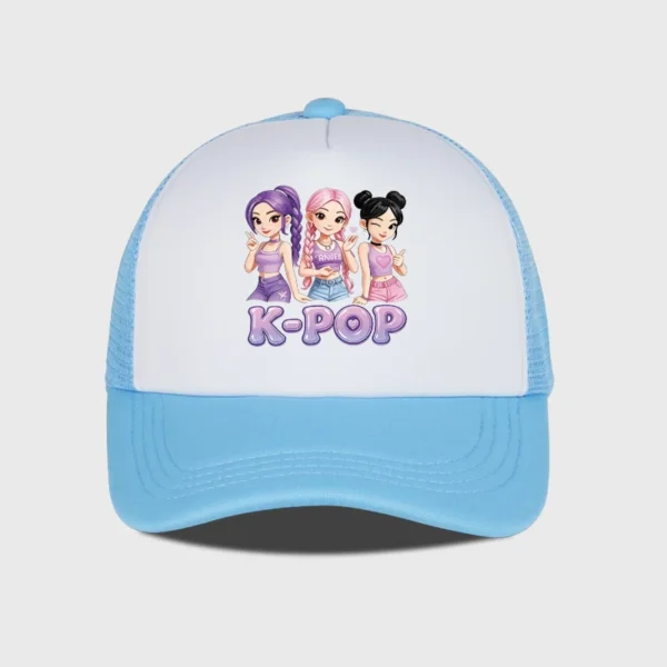 Y2K-Style Baseball Cap with K-Pop Print Design | Summer Mesh Trucker Cap | Festival Gift | Streetwear Sun Hat | Perfect Gift - Image 6