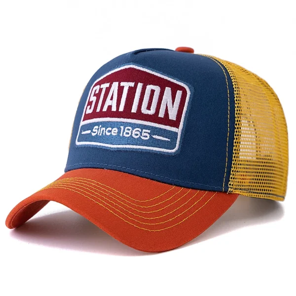 Unisex "STATION" Graphic Trucker Hat | Breathable Summer Mesh Cap - Image 3