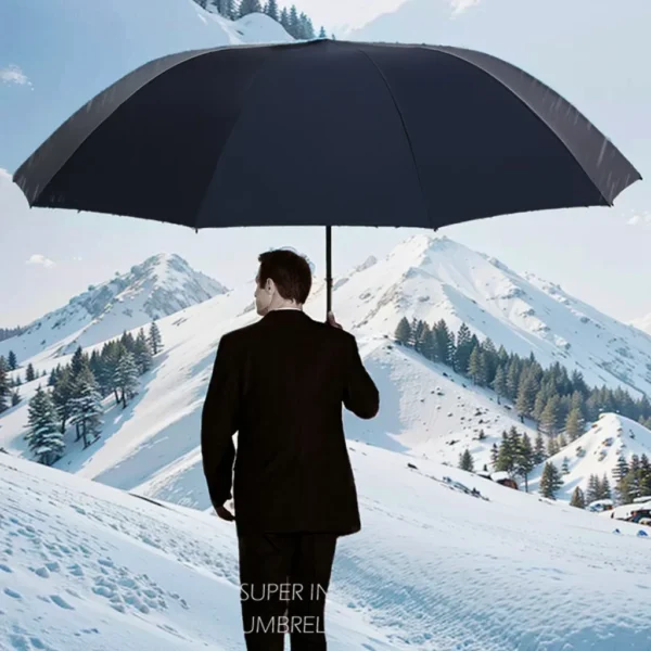 Oversized 130cm Compact Beach & Travel Umbrella | Heavy-Duty Windproof Parasol - Image 6