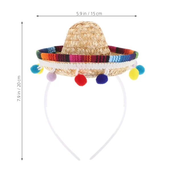 Mini Mexican Hat Small Sombrero Kids Party Hat Carnival Celebration Birthday Mexican Fiesta Party Supplies Sombrero Hats - Image 3
