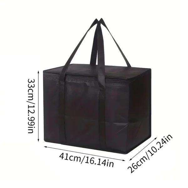 1PC Large Insulated Food Bag Reusable Foldable Hot Cold Meals Grocery Bags Zipper Bag Lightweight for Picnic Camping Outdoor - Image 6