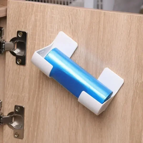 2/6PCS Wall Mounted Trash Bags Holder Garbage Bag Storage Box Organizer Plastic Bag Film Container Dispenser For Kitchen Shelf - Image 2